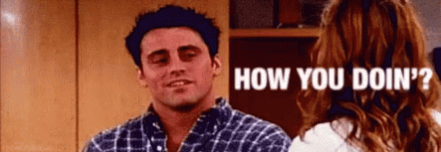 Joey How You Doin Slow Motion Nod GIF