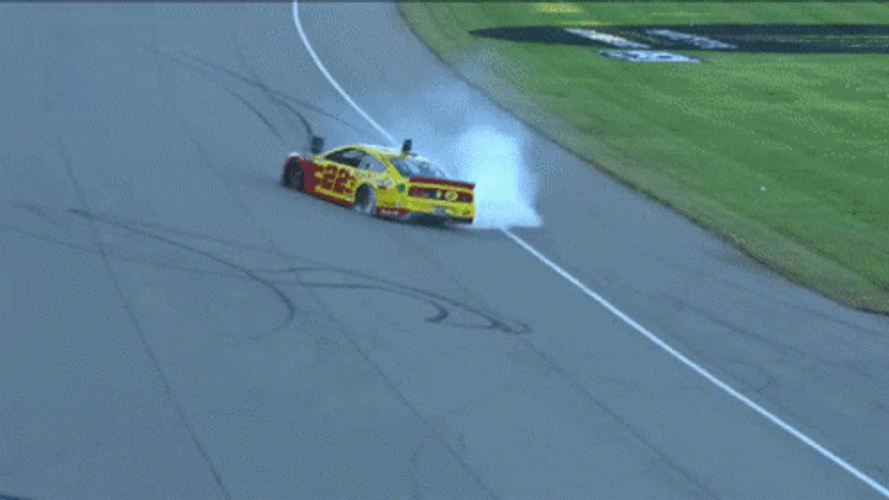 Joey Lagano NASCAR Car Burnout GIF