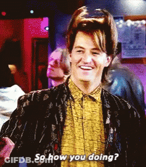 Joey So How You Doin Matthew Perry GIF