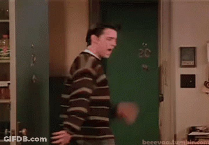Joey Tribbiani Bye Slamming Door GIF