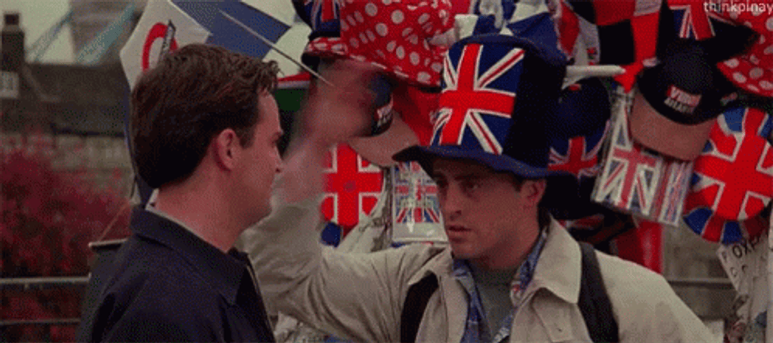 Joey Tribbiani London Hat GIF