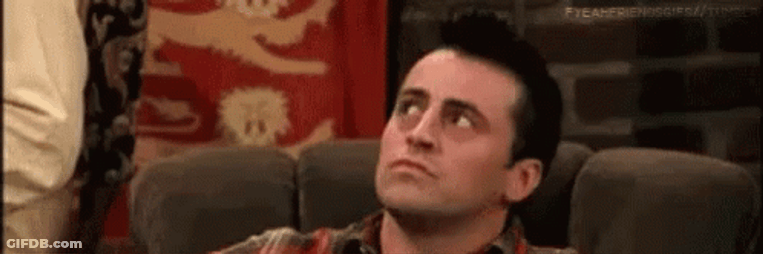 Joey Tribbiani Looks Up Friends GIF