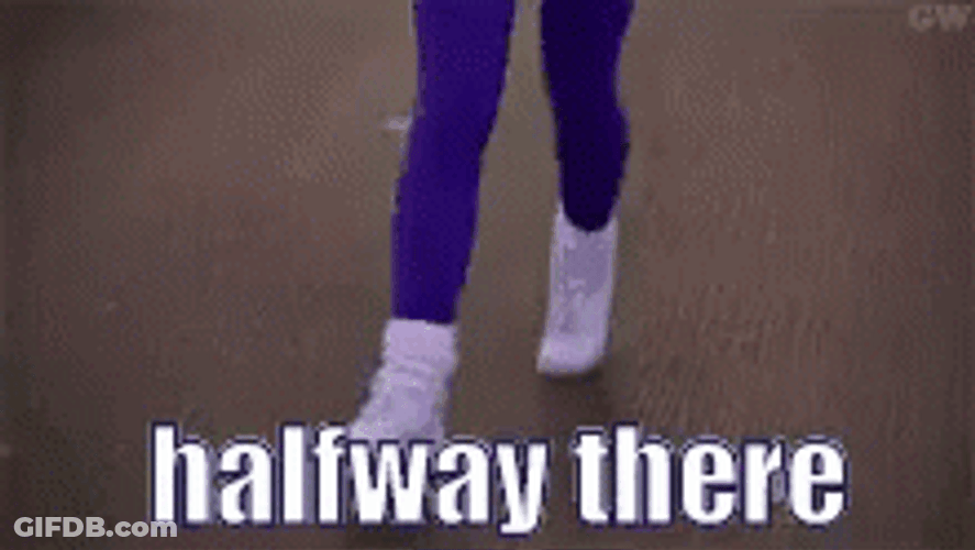 Jogging Lady Half Way There GIF