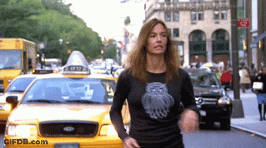 Jogging While In Traffic GIF