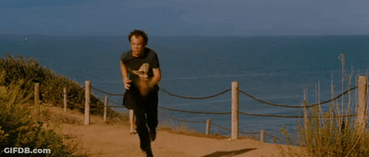 John C Reilly Running Away GIF