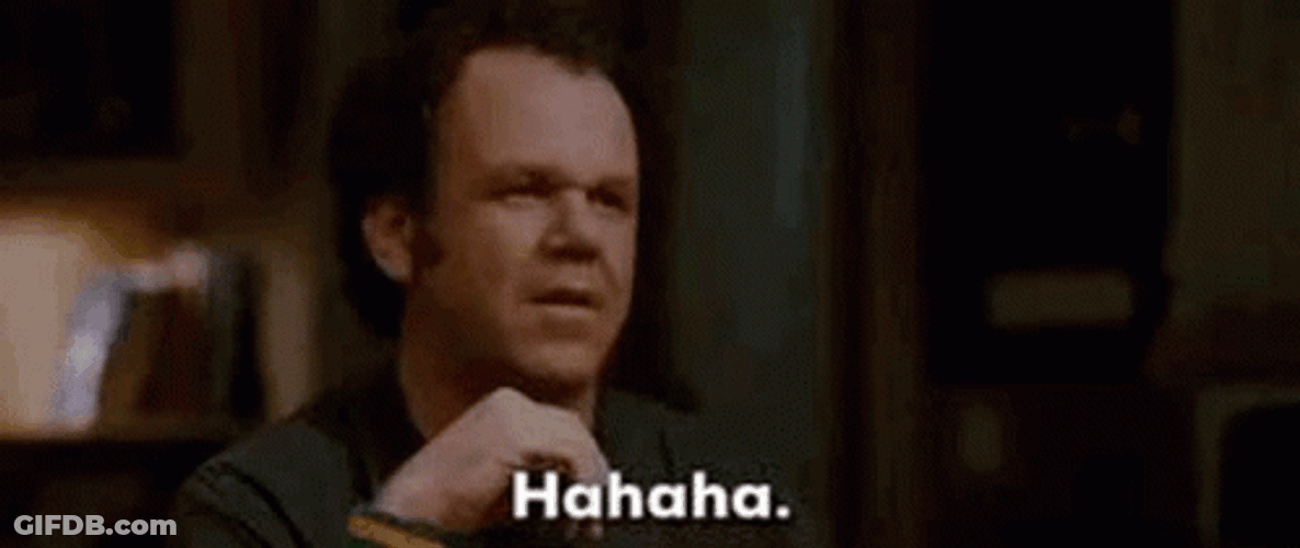 John C Reilly Sarcastic Laughing Hahaha GIF