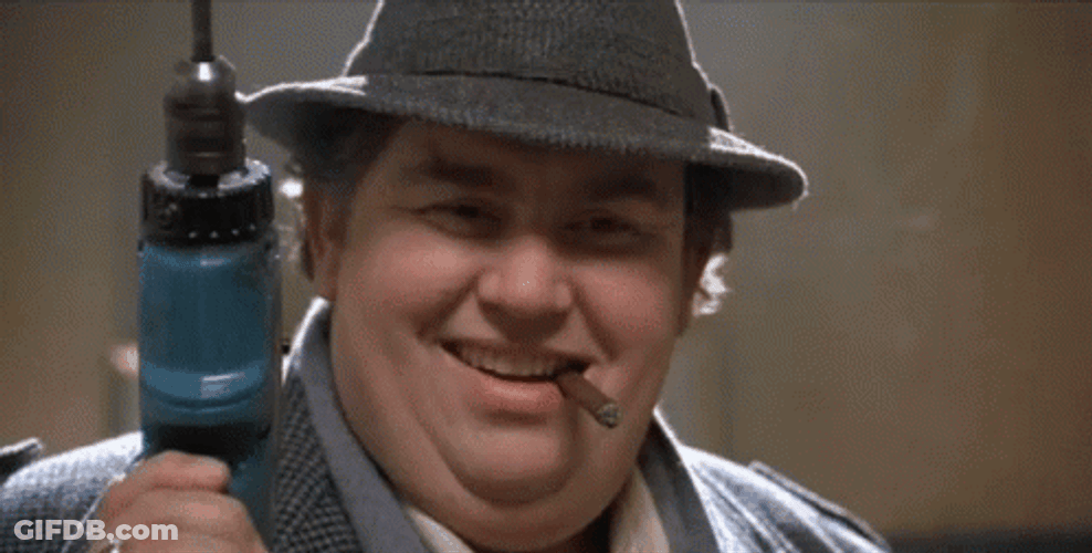 John Candy Creepy Drill Machine GIF