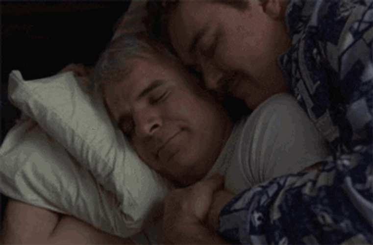 John Candy Hugging Steve Martin GIF