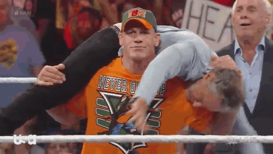 John Cena Jon Stewart AA WWE GIF