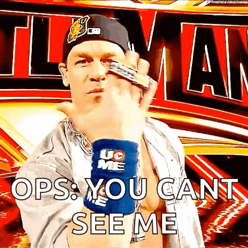 John Cena Meme Can't See Me GIF