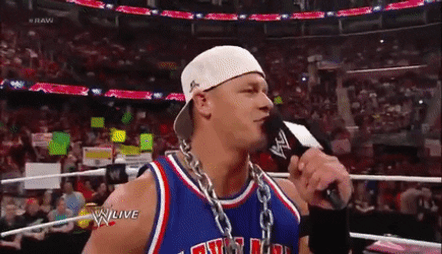 John Cena Rapping WWE Raw GIF