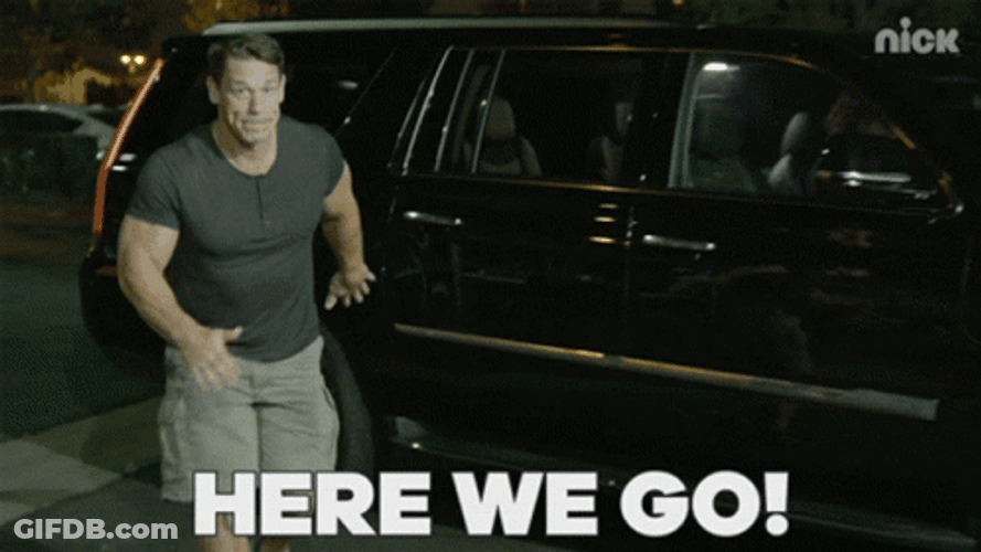 John Cena Running And Here We Go GIF
