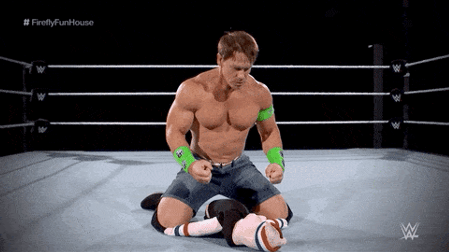 John Cena Vs Puppet WrestleMania GIF