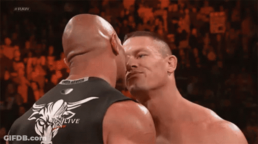 John Cena Will Face Off To The Rock GIF