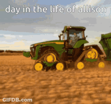 John Deere Tractor In A Field Day In The Life Of Allison GIF