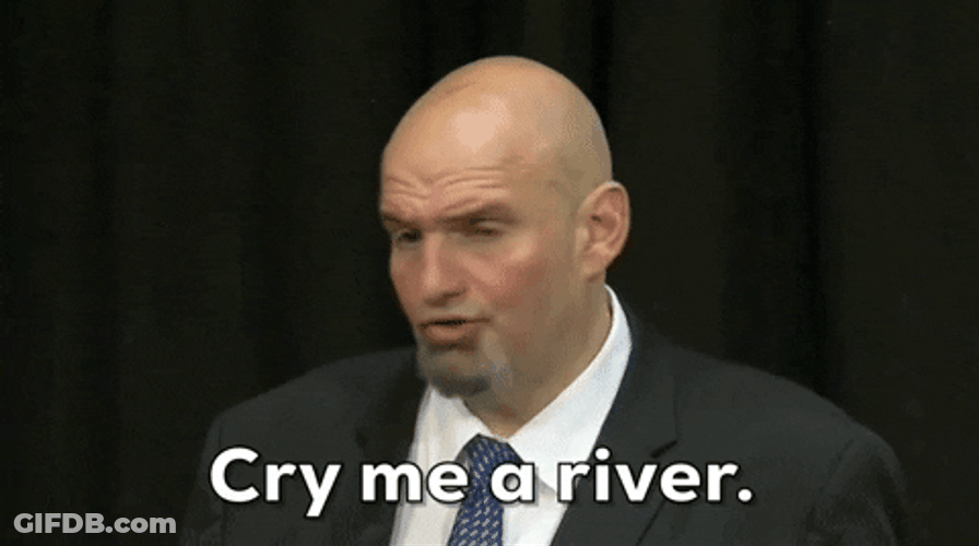 John Fetterman Cry Me A River GIF