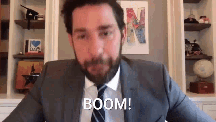 John Krasinski Boom Bam GIF