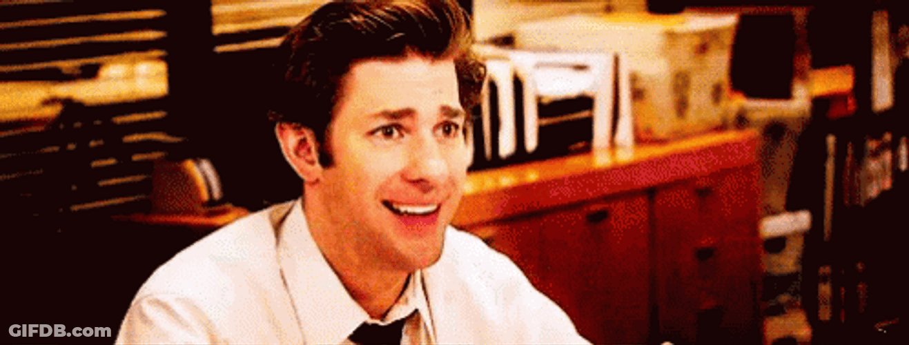 John Krasinski Laughing Then Crying GIF