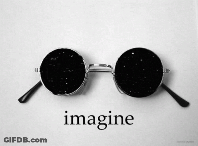 John Lennon Imagine Glasses GIF