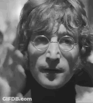John Lennon In Glasses And Turtleneck GIF