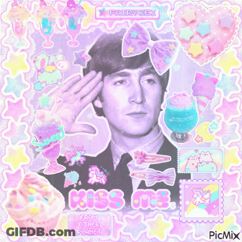 John Lennon Kiss Me From Other Planet GIF