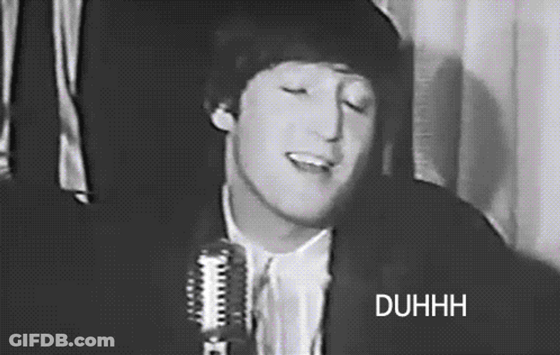 John Lennon Rolling HIs Eyes Duhhh GIF