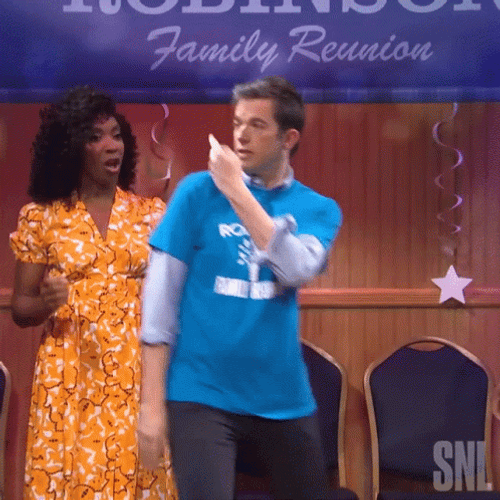 John Mulaney Shoulder Brush GIF