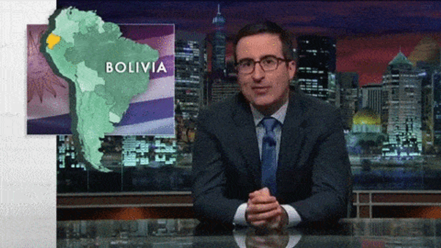 John Oliver Reports Bolivia GIF