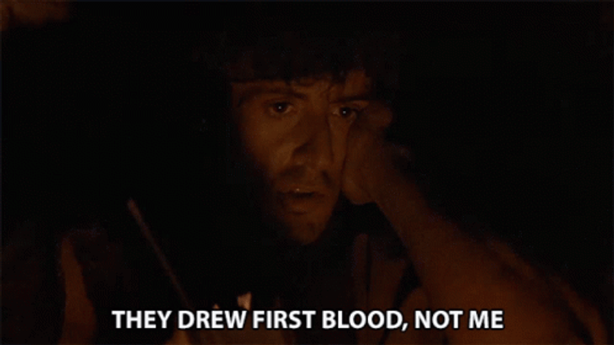 John Rambo They Drew First Blood Not Me GIF