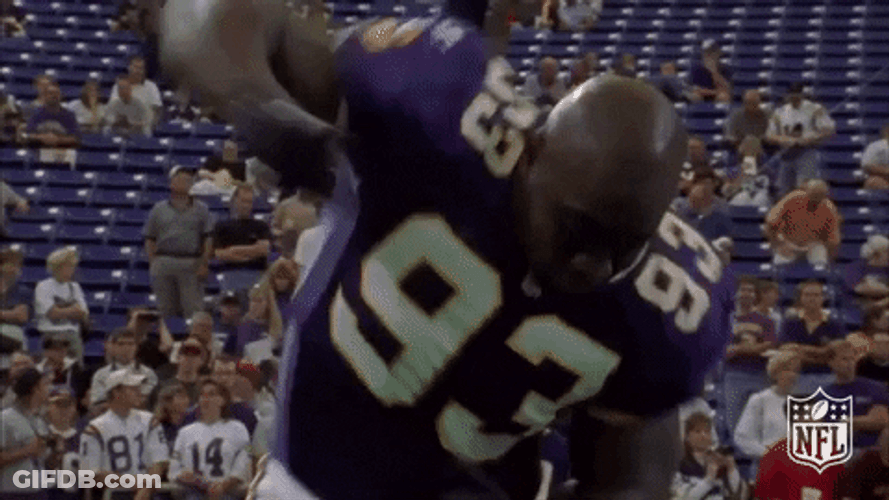John Randle Unique Way Of Warming Up GIF