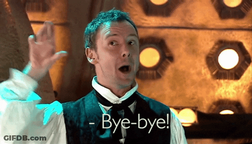 John Simm Bye Bye GIF