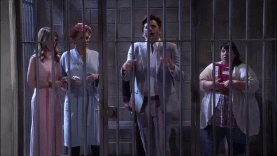 John Stamos Crying For Help In Jail GIF