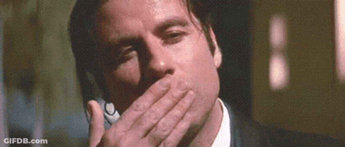 John Travolta Big Flying Kiss GIF