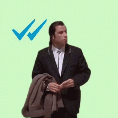 John Travolta Double Check Mark GIF