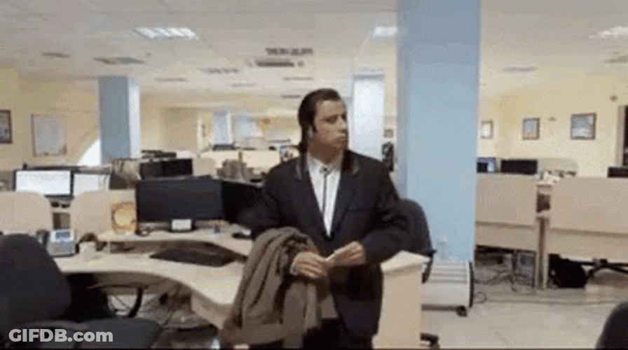 John Travolta In The Office GIF