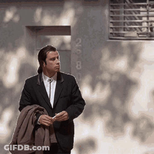 John Travolta Meme Outside Door GIF