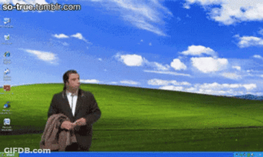 John Travolta On Desktop Computer Screen GIF