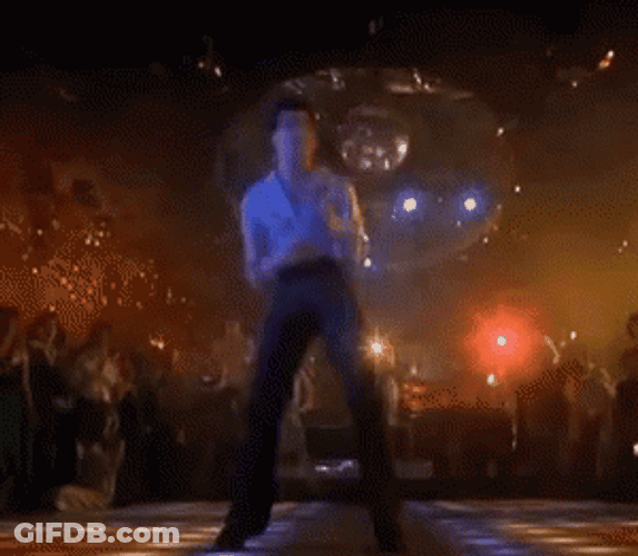 John Travolta On The Dance Floor GIF