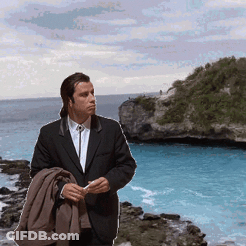 John Travolta On The Sea GIF