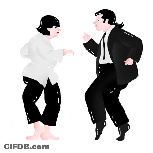John Travolta Pulp Fiction Doodle Dance GIF