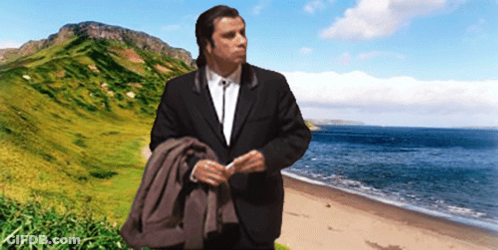 John Travolta Pulp Fiction In An Island GIF