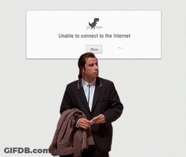John Travolta Pulp Fiction No Internet GIF