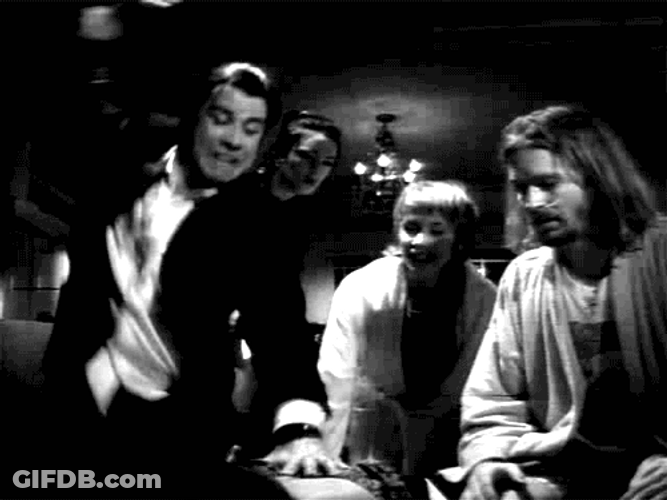 John Travolta Pulp Fiction Stabbing GIF
