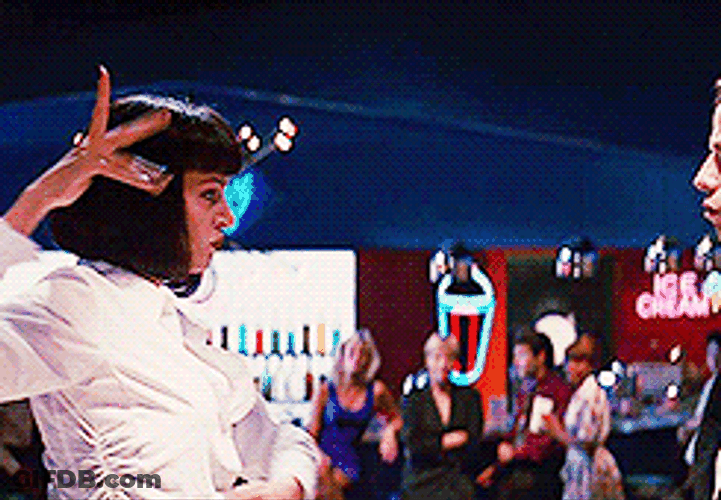 John Travolta Pulp Fiction Staring At Mia GIF