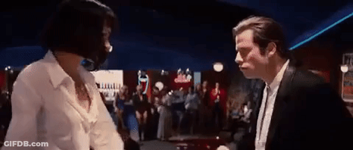 John Travolta Pulp Fiction Swimming Dance GIF