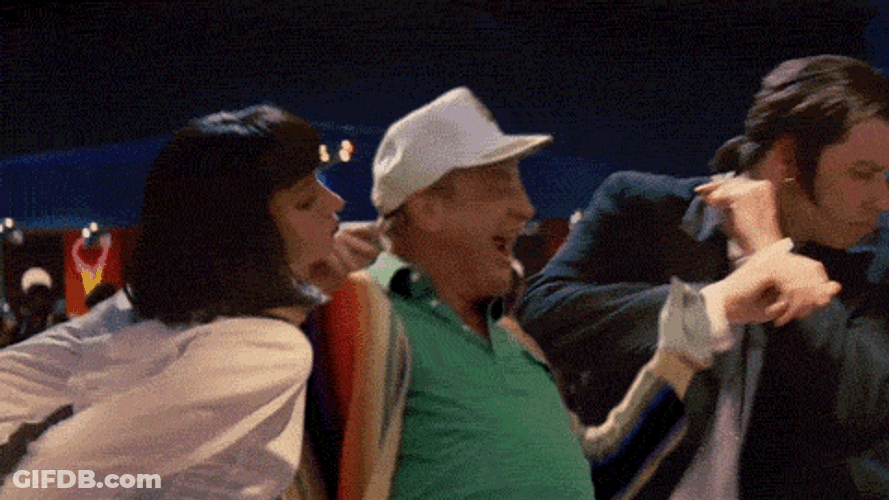 John Travolta Pulp Fiction With Rodney Dangerfield GIF