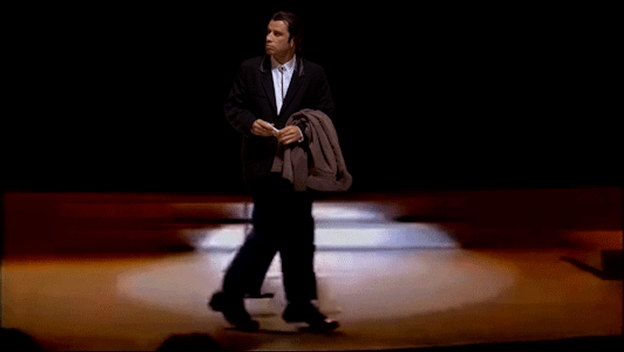 John Travolta Reface Moonwalk GIF