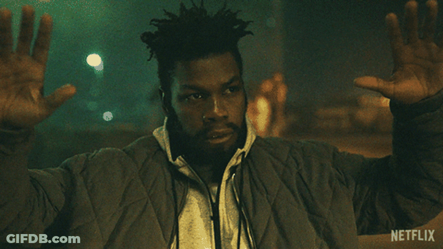 John Tyrone Boyega Hands Up Surrender GIF