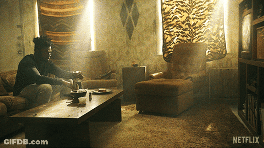 John Tyrone Boyega Throws Glass On Wall GIF