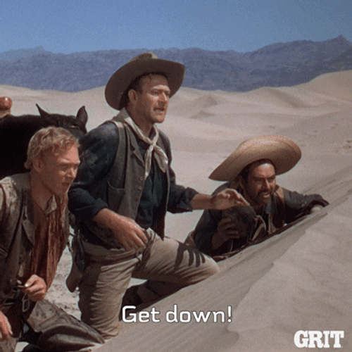John Wayne Get Down Reaction GIF